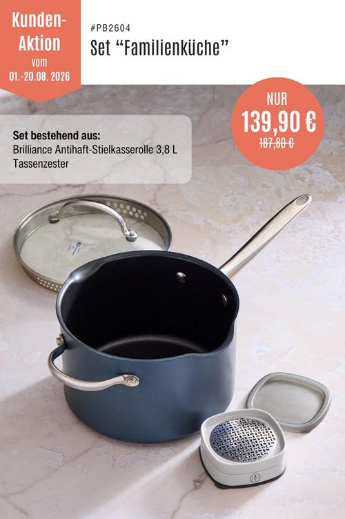 Stilkasserolle und Tassenzester im Angebot 2026 von Pampered Chef® 