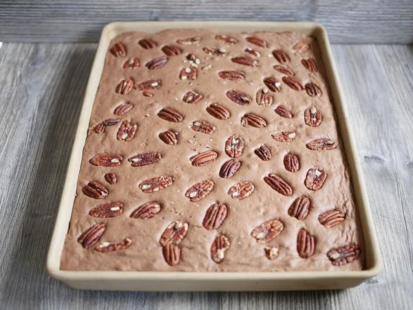 Kuchen gebacken für Pekannuss Brownie vom großen Ofenzauberer von Pampered Chef® 