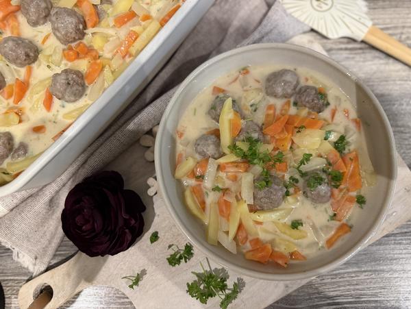 Gemüsetopf XXL Rezept - Schritt 5 Portion - Gemüsetopf XXL Rezept - Grundset - Pampered Chef®