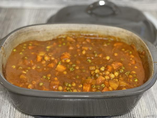 Curry gegart - Rezept Kichererbsen-Curry aus dem Ofenmeister von Pampered Chef® 