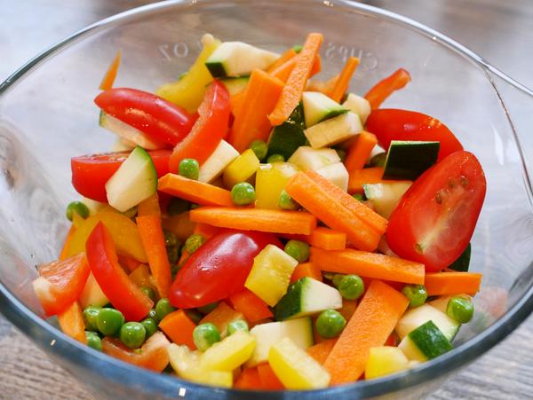 Gemüse für Rezept Gemüsetarte aus der Carbon Backform von Pampered Chef® 