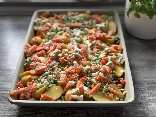 TK-Gemüse - Gemüse-Kartoffel-Blech Rezept - Großer Ofenzauberer 