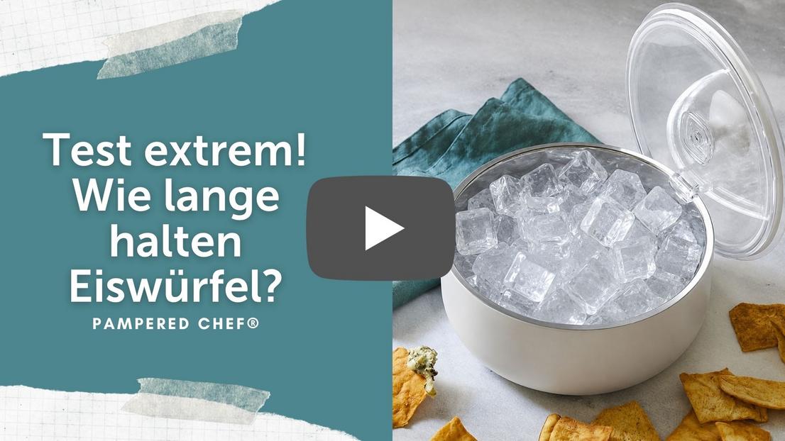 Video - Isolierte Servierschüssel - Wie lange  halten Eiswürfel kalt