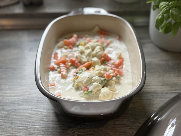 Kinder-Nudel-Topf Rezept - Soße Nudeln, Gemüse und Soße im Ofenmeister für Rezept Kinder-Nudel-Topf