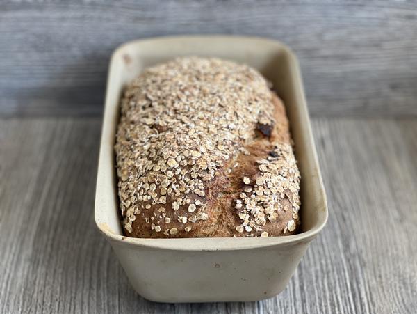 Brot gebacken für Rezept Müslibrot aus dem Zauberkasten von Pampered Chef® 