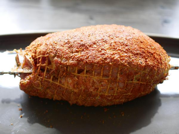 Fleisch gewürzt für Rezept Spießbraten aus dem Air Fryer von Pampered Chef® 