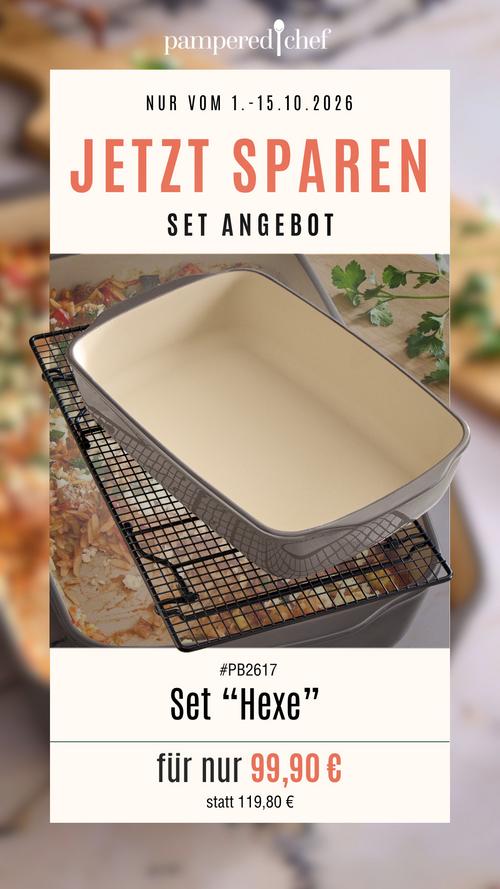 Pampered Chef® Kundenaktion Oktober 2026 - Ofenhexe® und Kuchengitter
