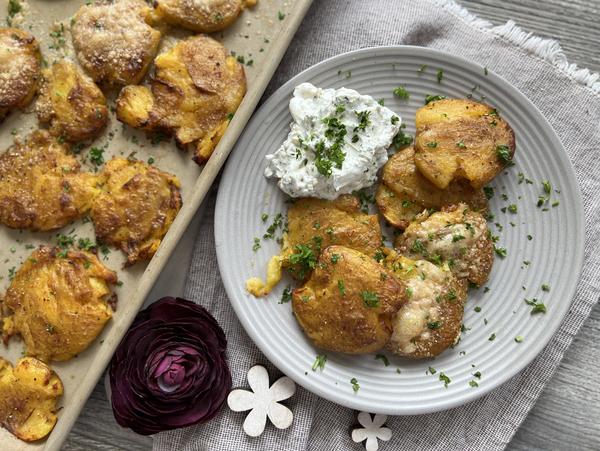 Portion - Rezept Quetschkartoffeln - großer Ofenzauberer - Pampered Chef® 