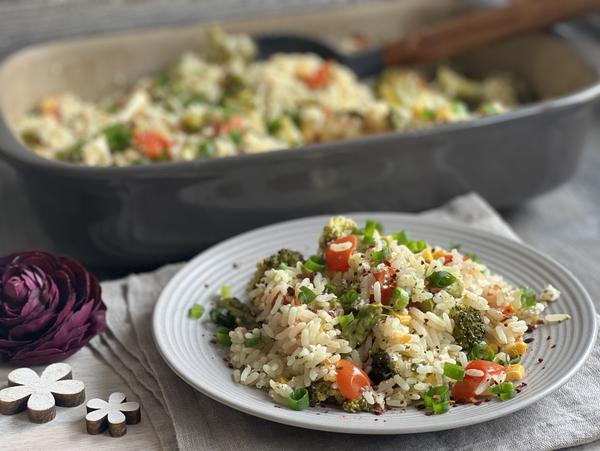 Rezept Feta-Gemüse-Reis aus der Ofenhexe® von Pampered Chef® 