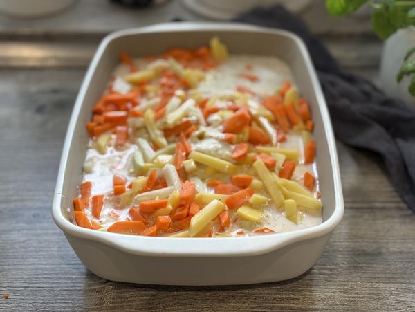 Gemüsetopf XXL Rezept - Schritt 3 Gemüse - Soße - Gemüsetopf XXL Rezept - Grundset - Pampered Chef®