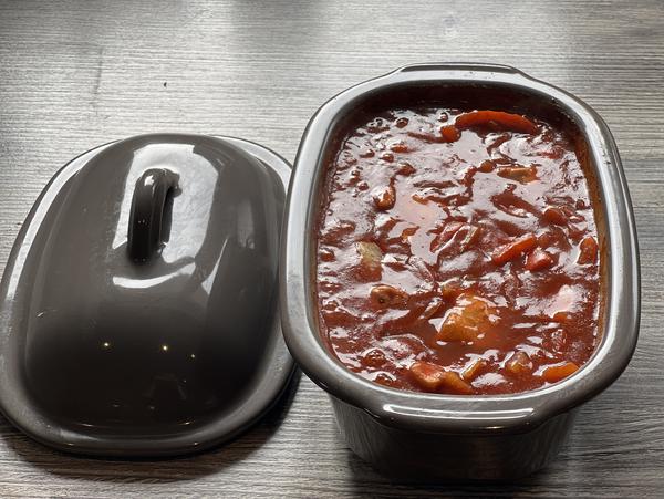 Hähnchengulasch-Topf Rezept - Schritt 4 Gericht gebacken - Rezept - Hähnchengulasch-Topf - kleiner Zaubermeister - Pampered Chef®
