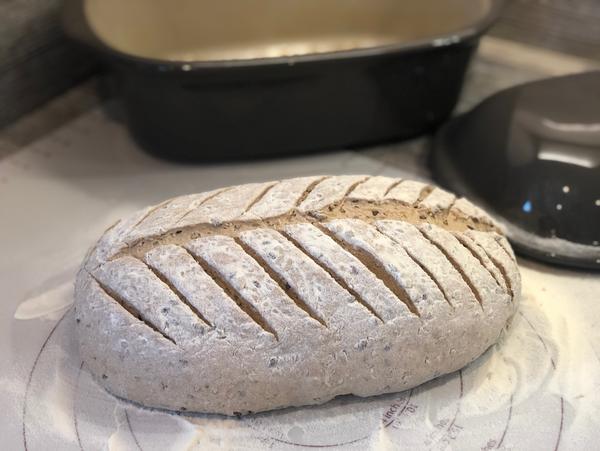 Brotteig mit Muster für Brot Dinkel-Sonne aus dem Ofenmeister von Pampered Chef®