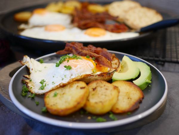Rezept Frühstück vom Rockcrok Grillstein von Pampered Chef® 