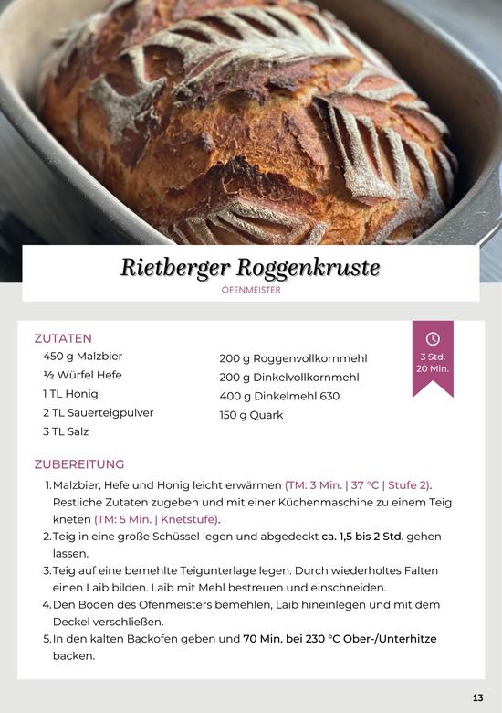 Rezept - Brot und Brötchen Rezeptheft Band 1 von Pampered Chef® 