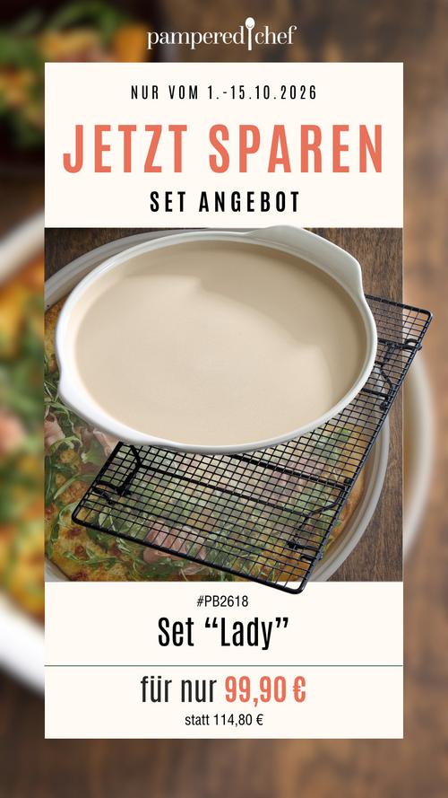 Pampered Chef® Kundenaktion Oktober 2026 - White Lady und Kuchengitter