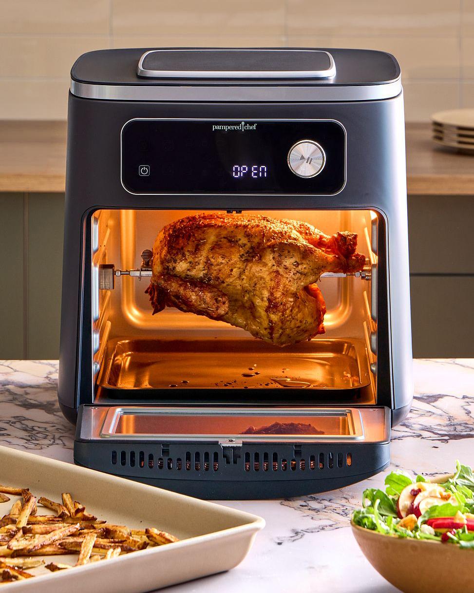 Deluxe Air Fryer 2 von Pampered Chef® - Grillfunktion mit Hähnchen