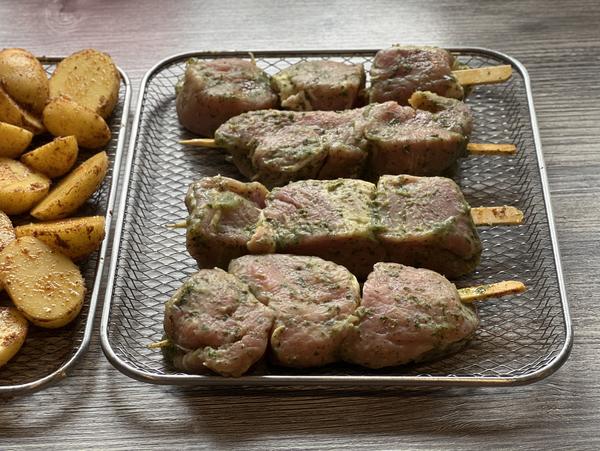 Filet gewürzt - Rezept Schweinefilet mit Kartoffeln - Air Fryer - Pampered Chef® 