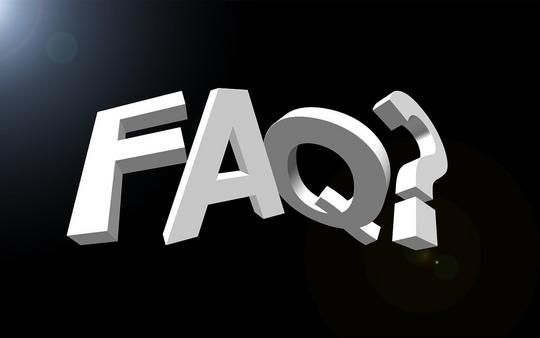 Häufig gestellte Fragen zu Pampered Chef - Bild Dunkler Untergrund mit weißen Buchstaben FAQ