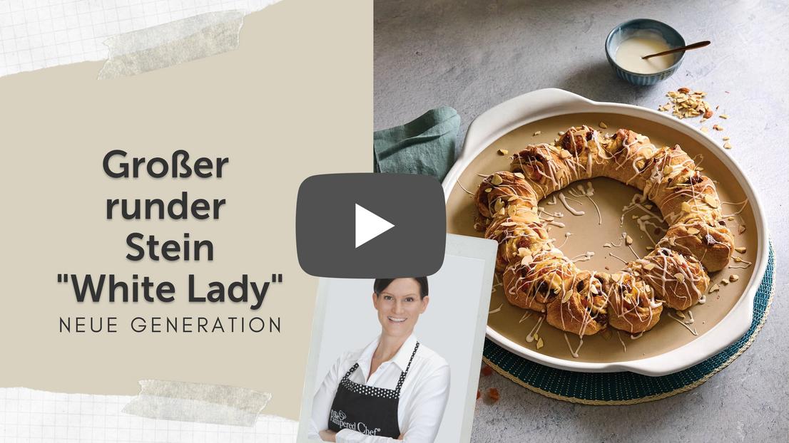 YouTube Video - Runder Stein "White Lady" von Pampered Chef® 