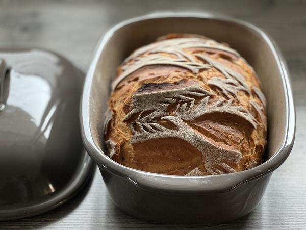 Brot gebacken für Rezept Quarkbrot aus dem Ofenmeister von Pampered Chef® 