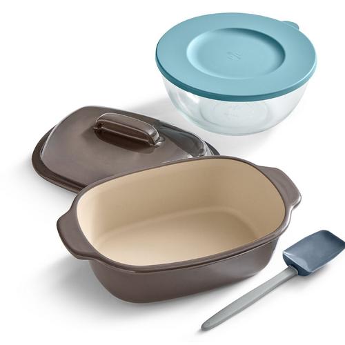Brotliebe Set - Übersicht Brotliebe Set von Pampered Chef® mit Backtopf, Glasschüssel und Schaber