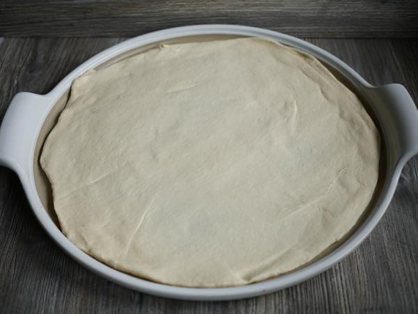Pizzateig für Rezept Süße Pizza vom runden Stein White Lady von Pampered Chef® 