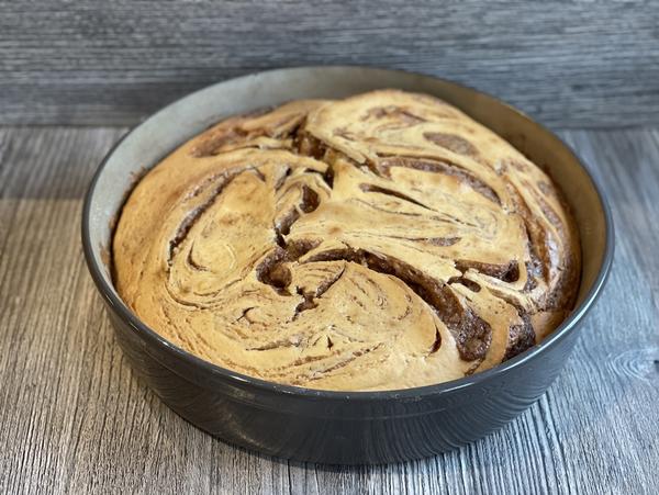Kuchen gebacken - Rezept Zimtschneckenkuchen - Stoneware rund - Pampered Chef® 