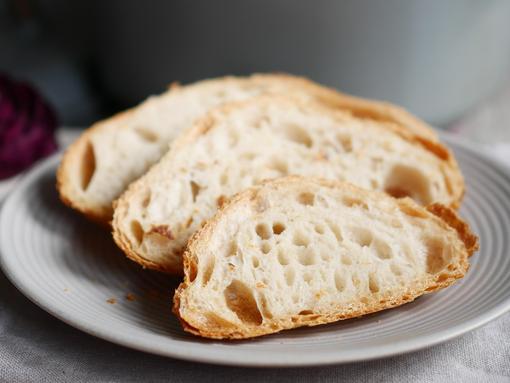 Brotscheiben für Rezept Genetztes Brot aus dem Gusstopf von Pampered Chef® 