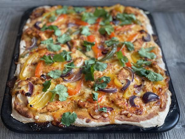 Pizza gebacken - Rezept Tandoori-Pizza - Zauberstein - Pampered Chef® 