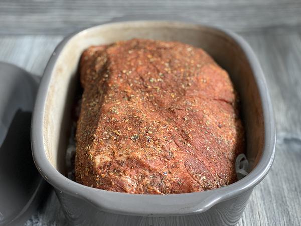 Fleisch mit Würzmischung - Rezept Pulled Pork - Ofenmeister - Pampered Chef® 