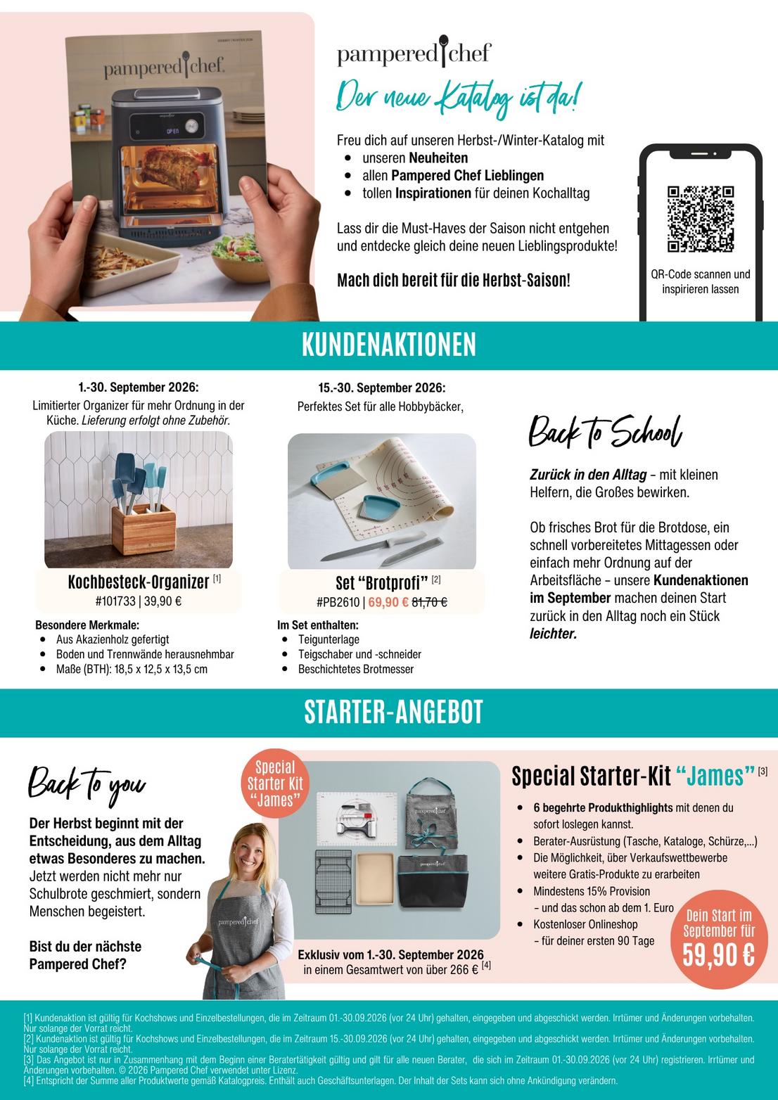 Angebote - September 2026 - Pampered Chef® Monatsflyer der Aktionen und Angebote im September von Pampered Chef®