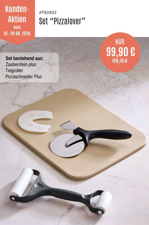 Zauberstein, Pizzaschneider und Teigroller im Angebot 2026 von Pampered Chef® 