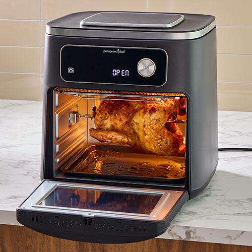 Deluxe Air Fryer 2 - Tür geöffnet Deluxe Air Fryer 2 von Pampered Chef® mit geöffneter Tür