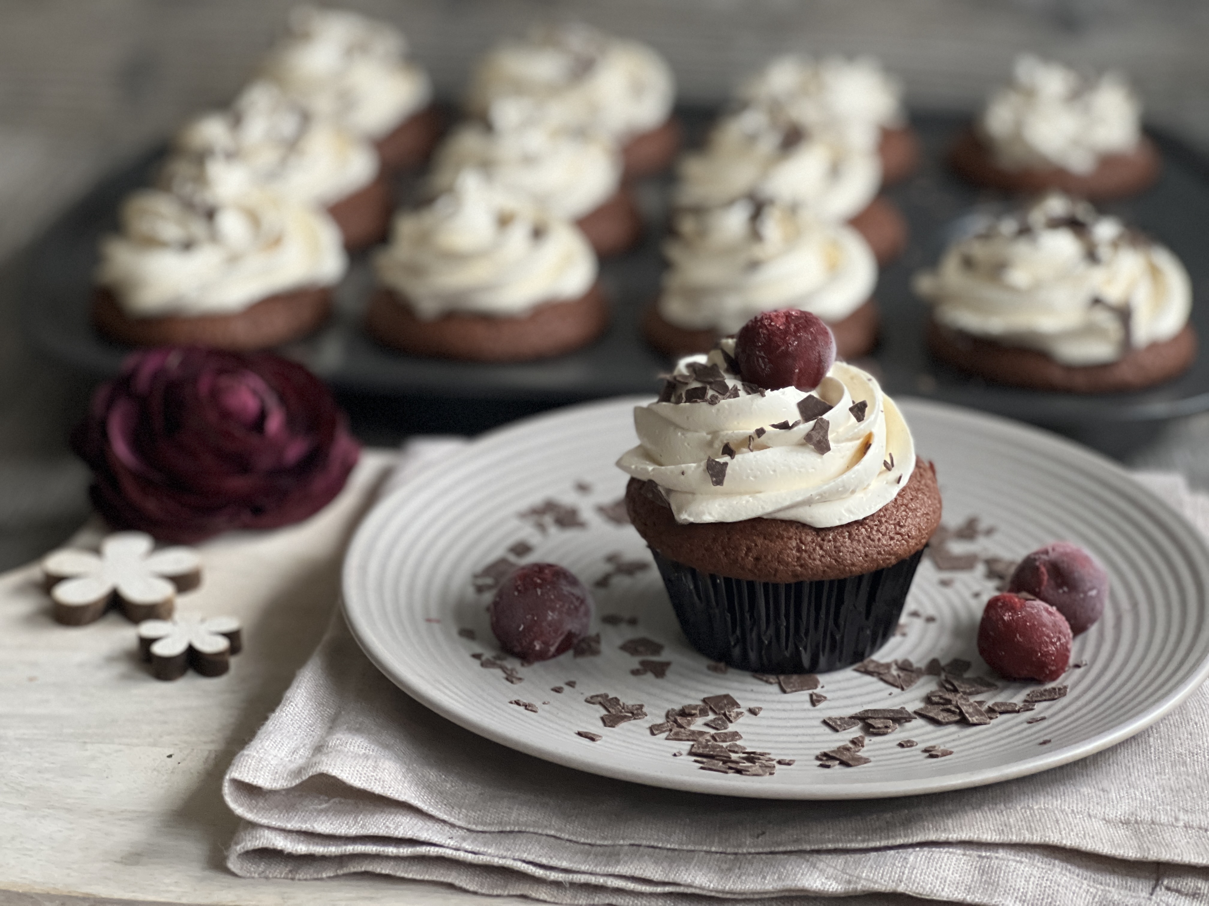 Schwarzwälder-Kirsch-Cupcakes