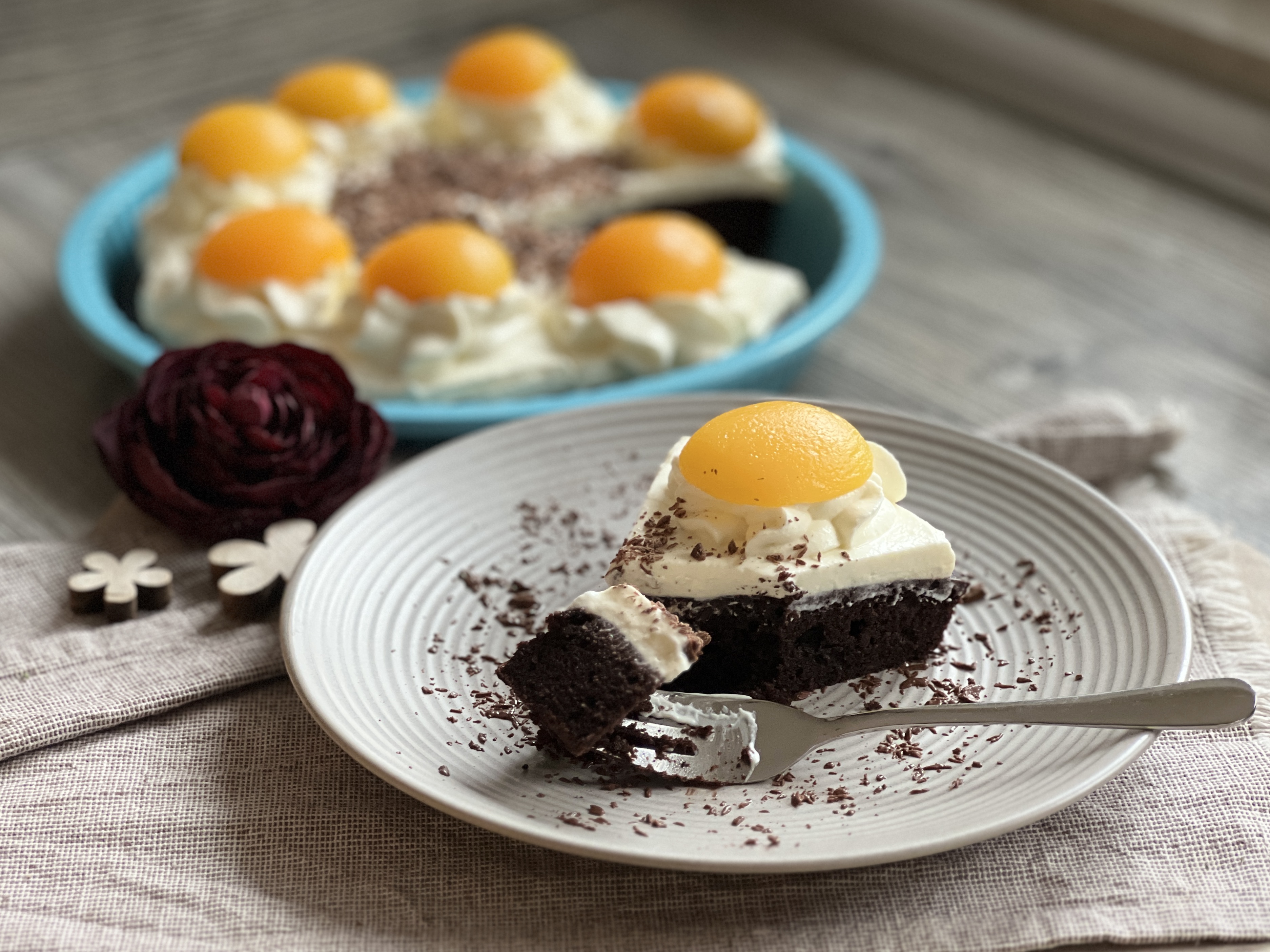 Spiegeleier-Brownie-Tarte