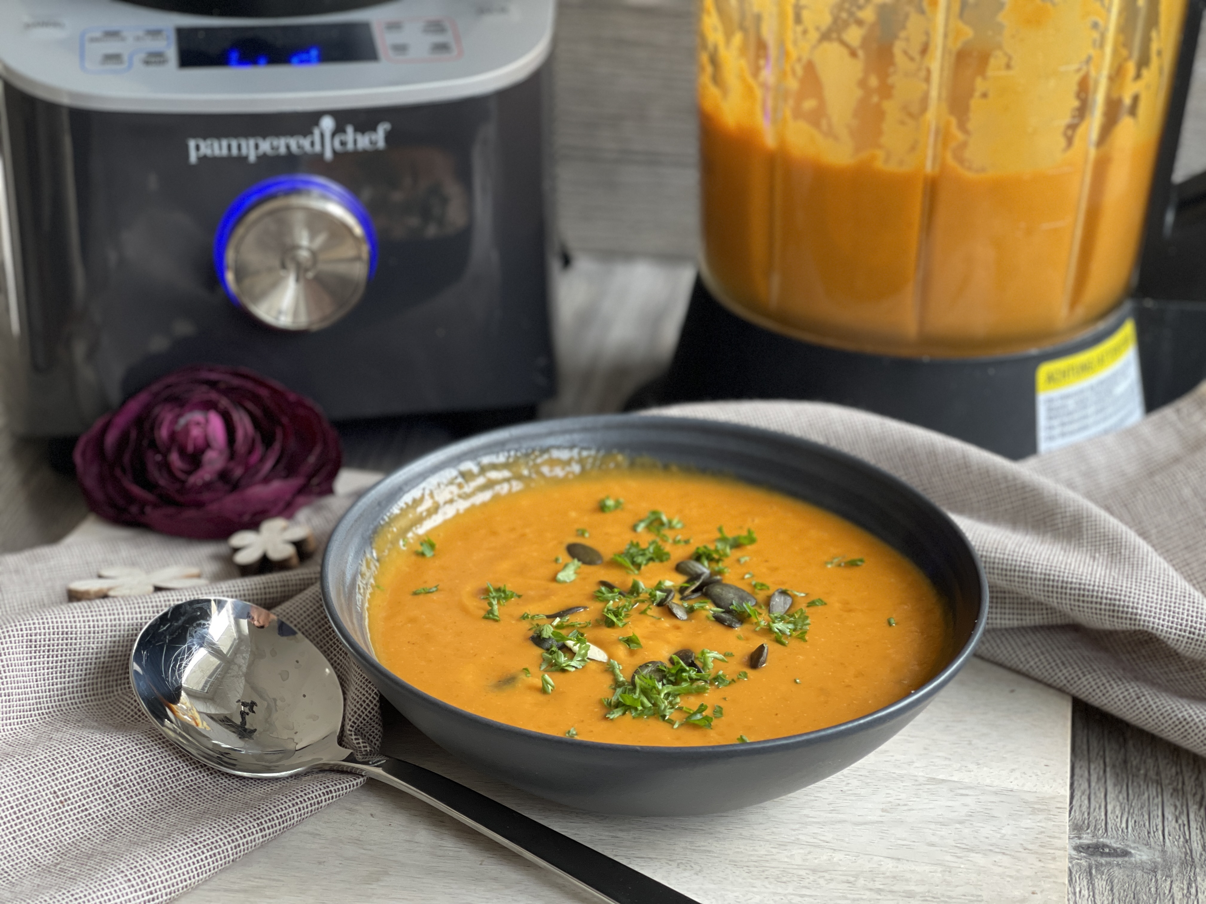 Gemüsesuppe vom Blech