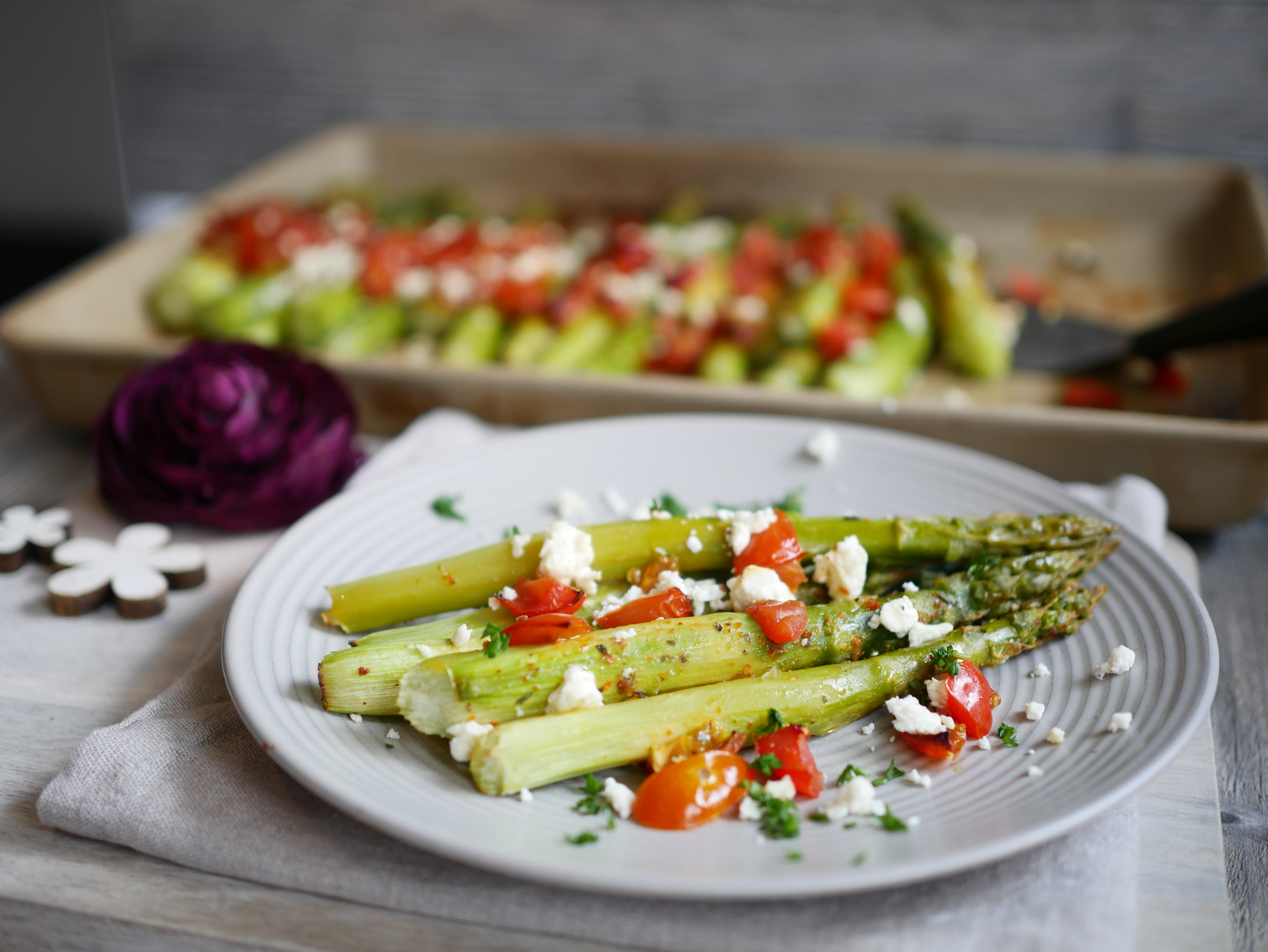 Spargel vom Blech