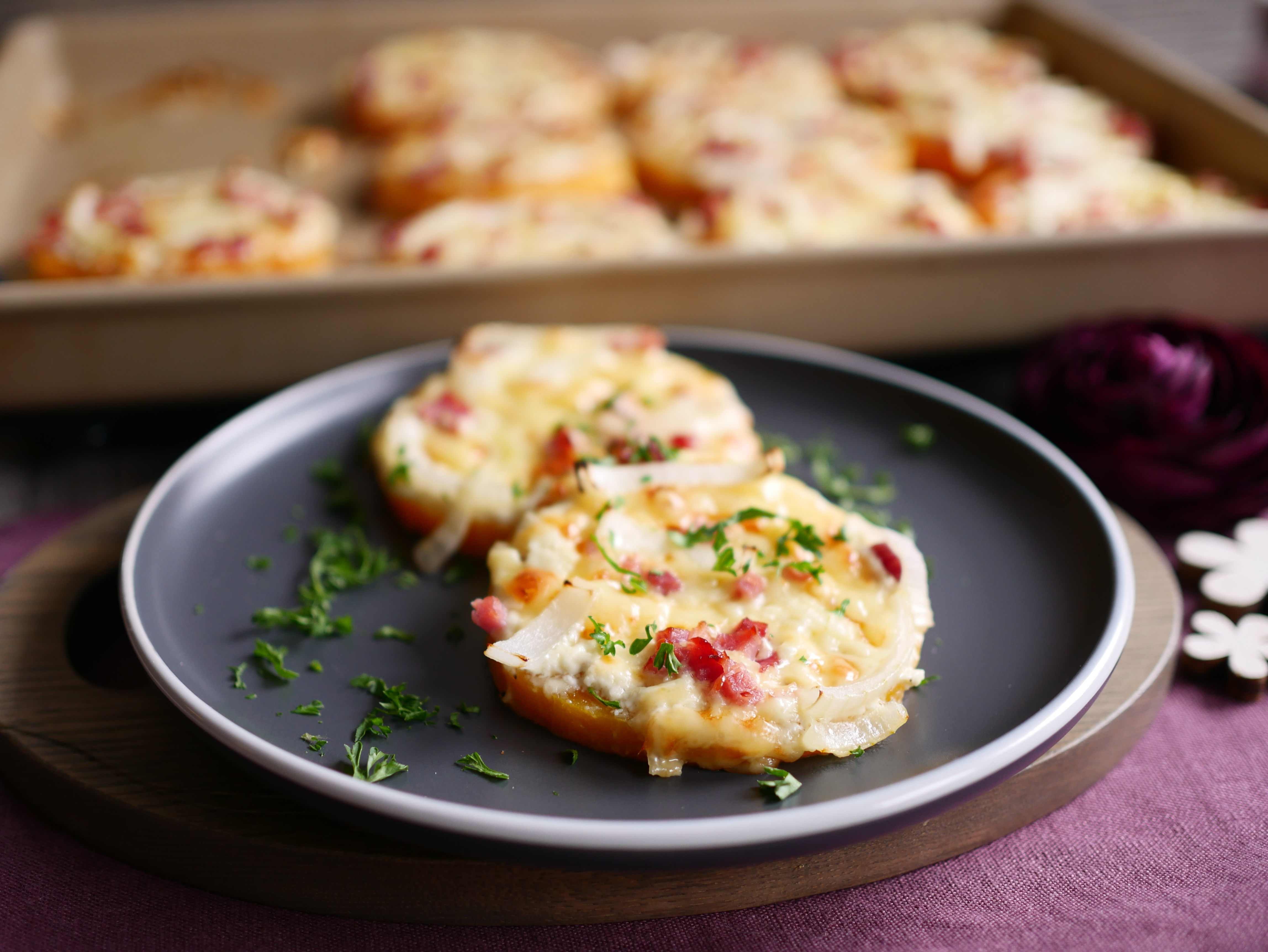 Kürbis nach Flammkuchen Art