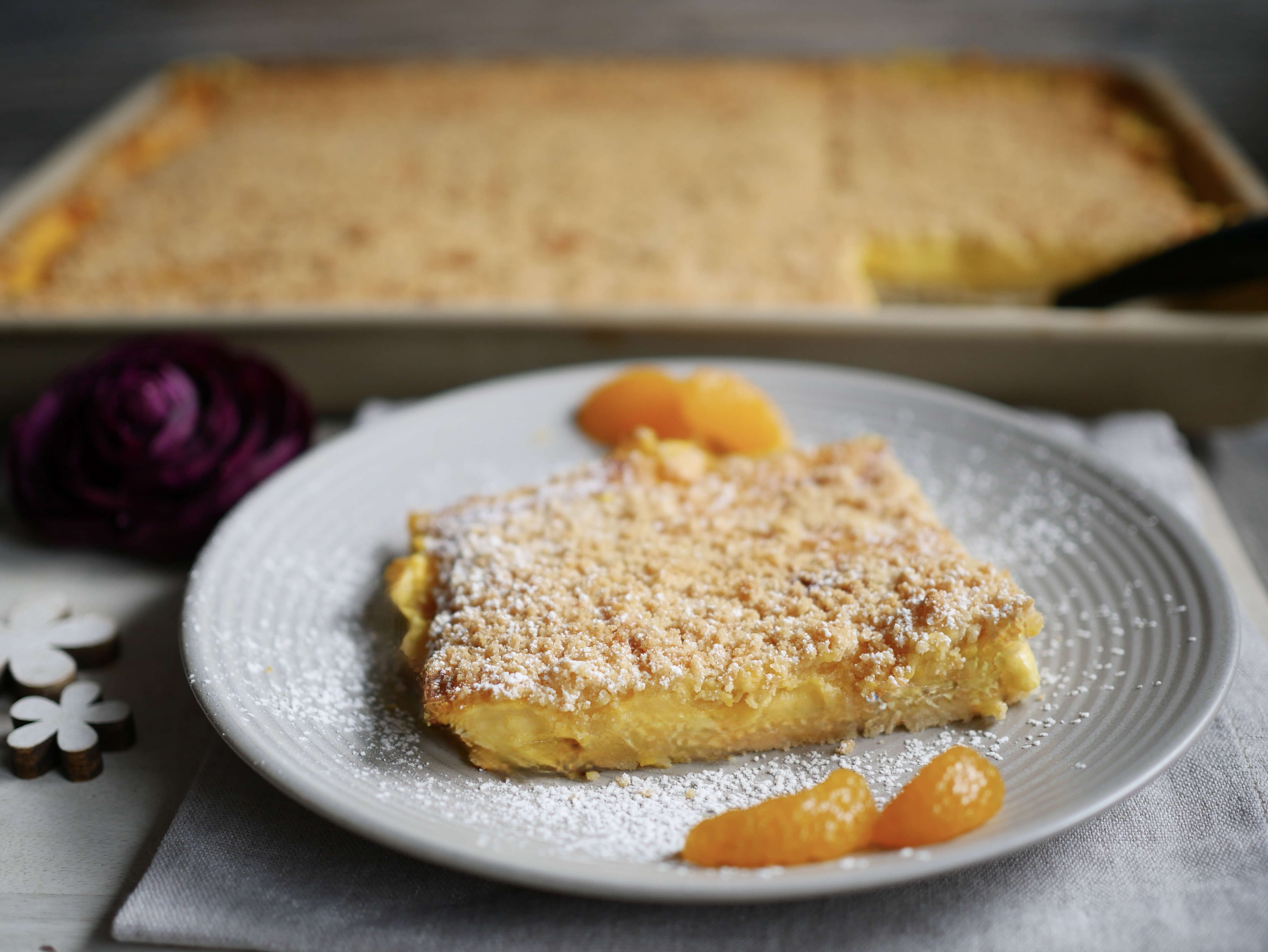 Madarinen-Streusel-Kuchen