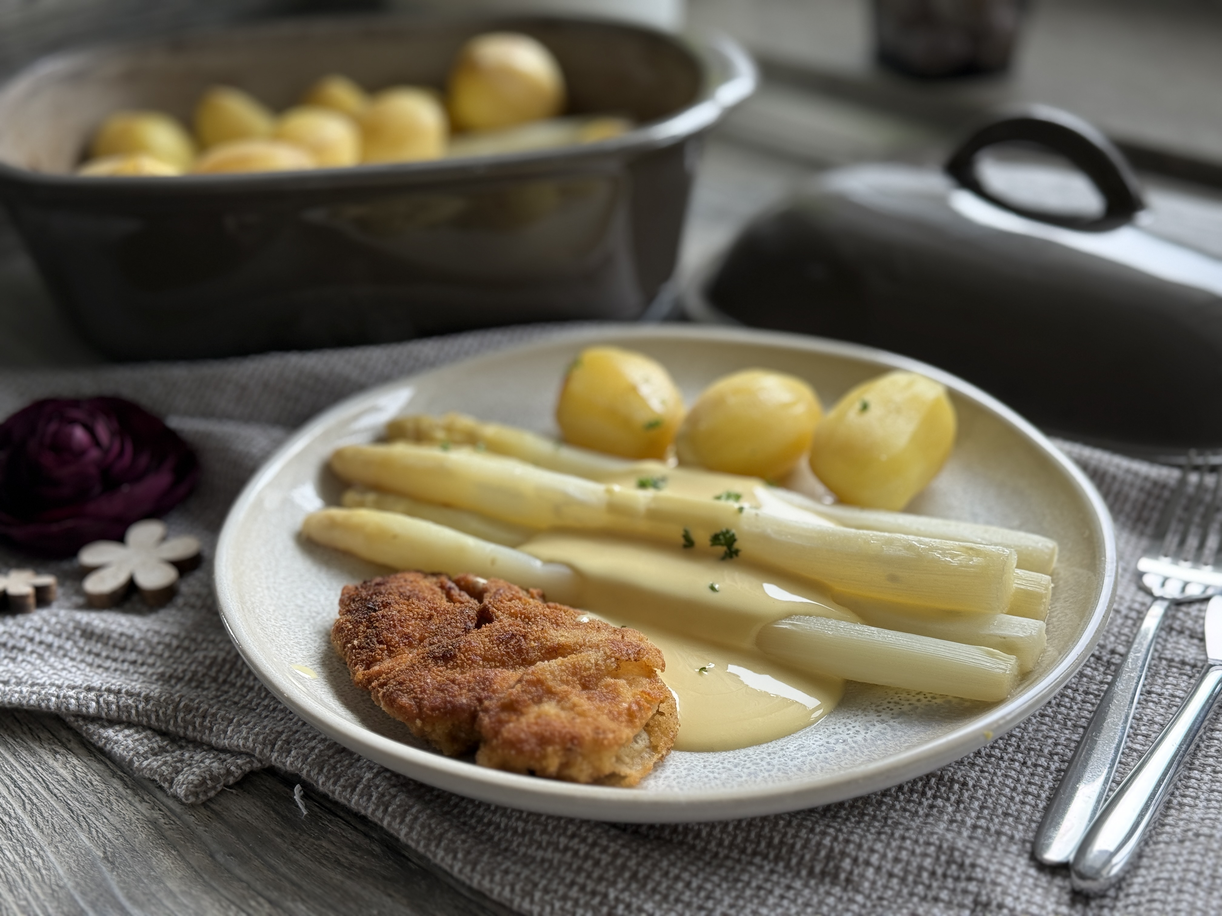 Spargel mit Kartoffeln