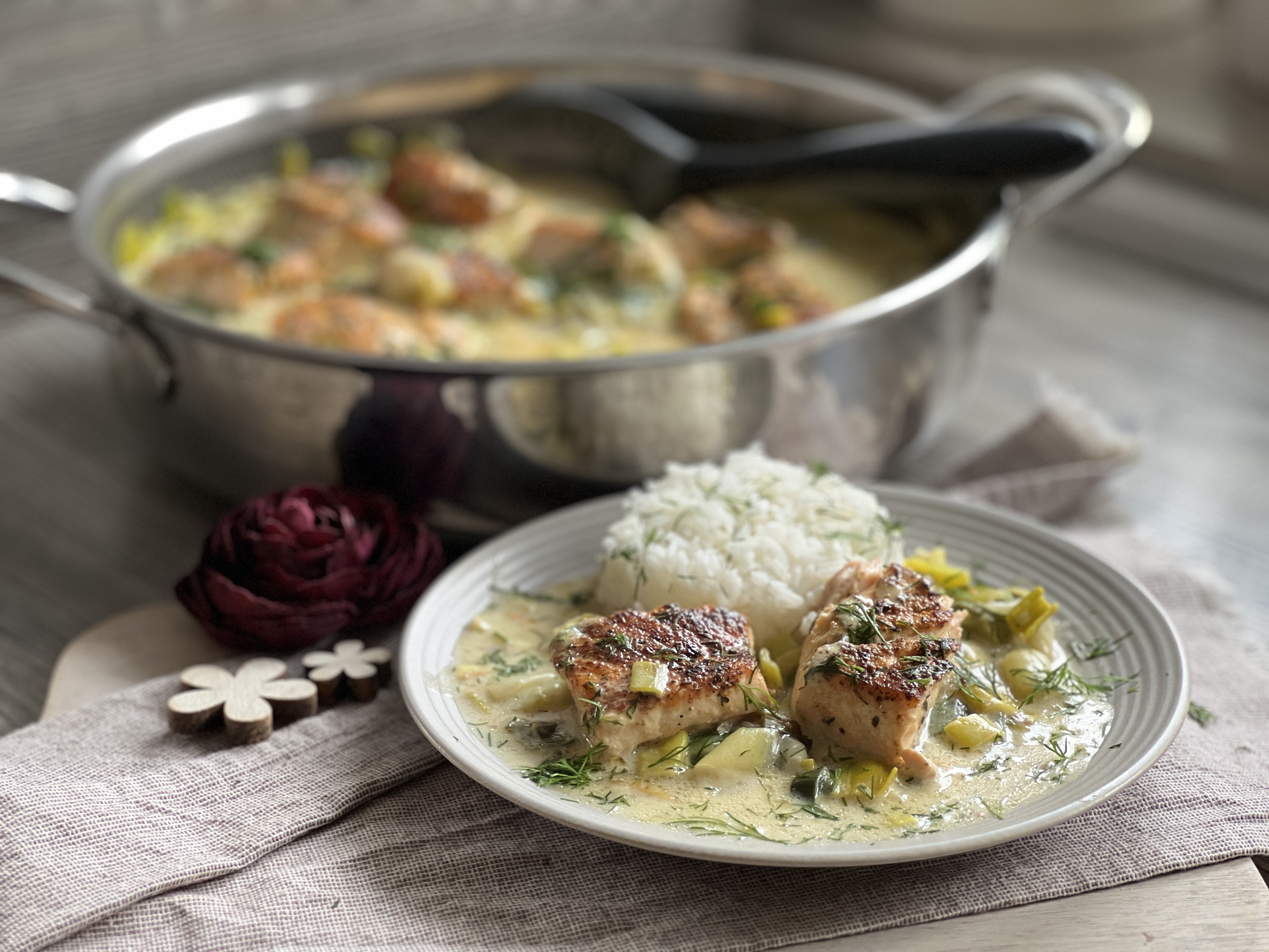 Lachs in Lauchrahm