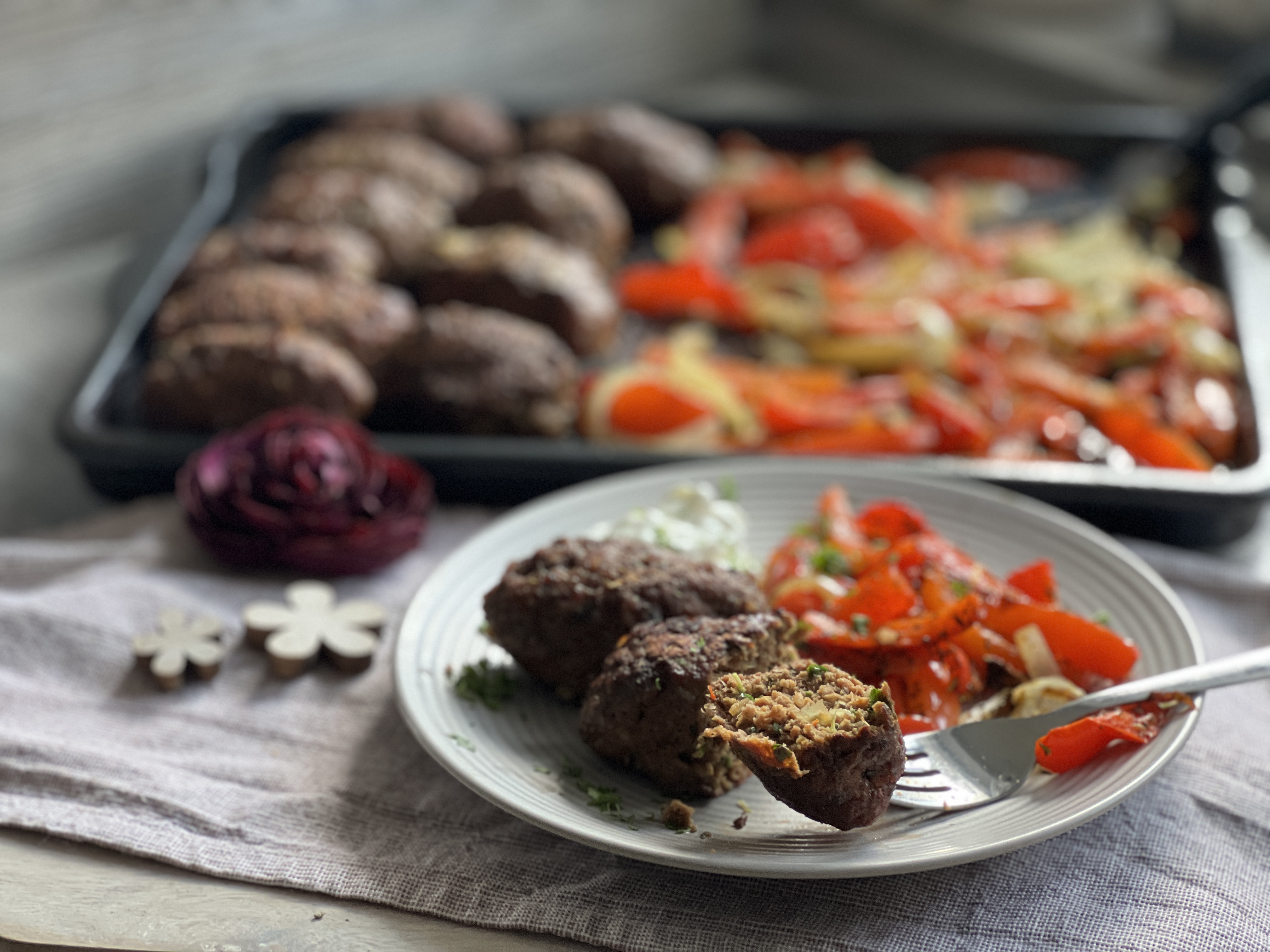 Hackröllchen mit Paprika