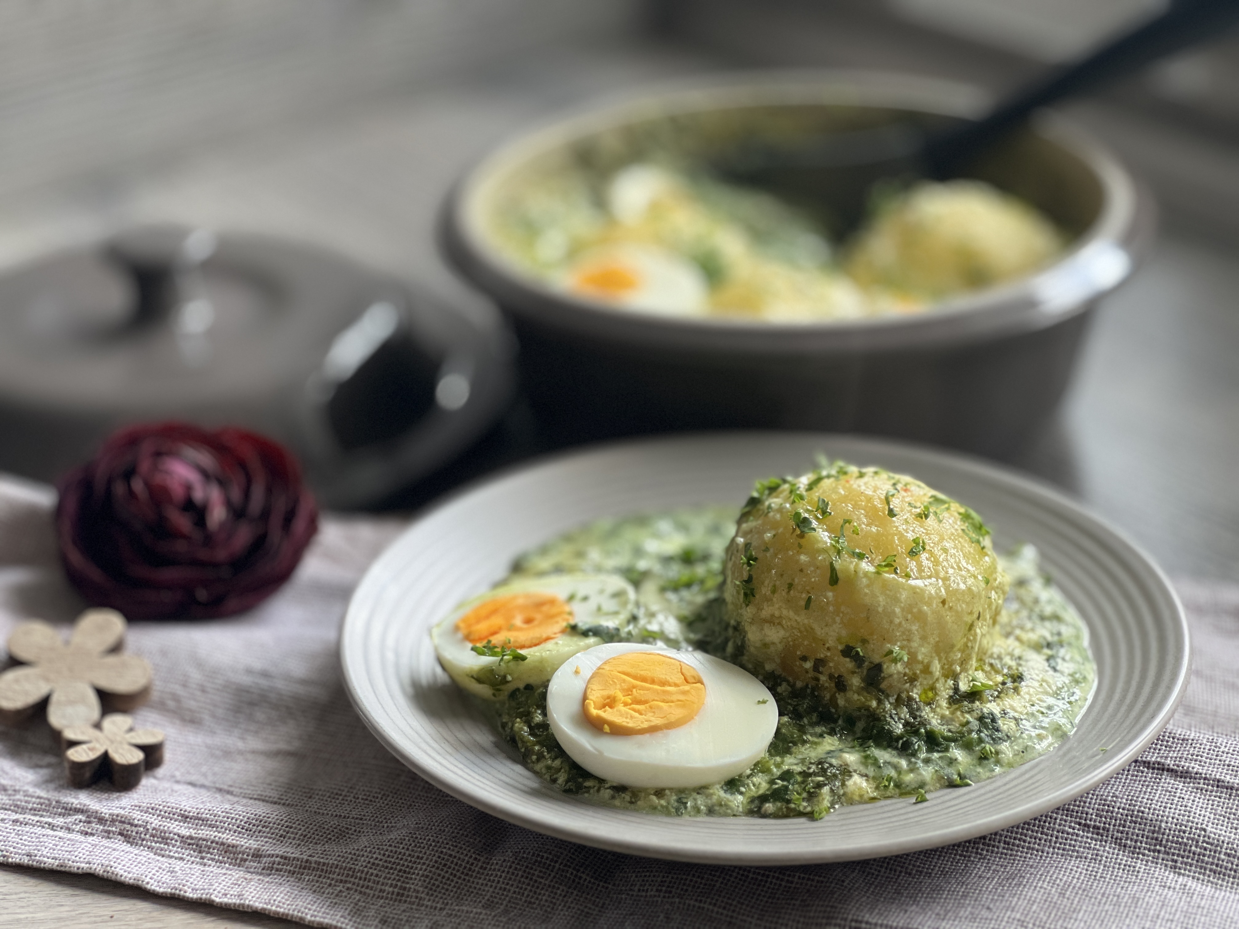 Spinat-Knödel-Töpfchen