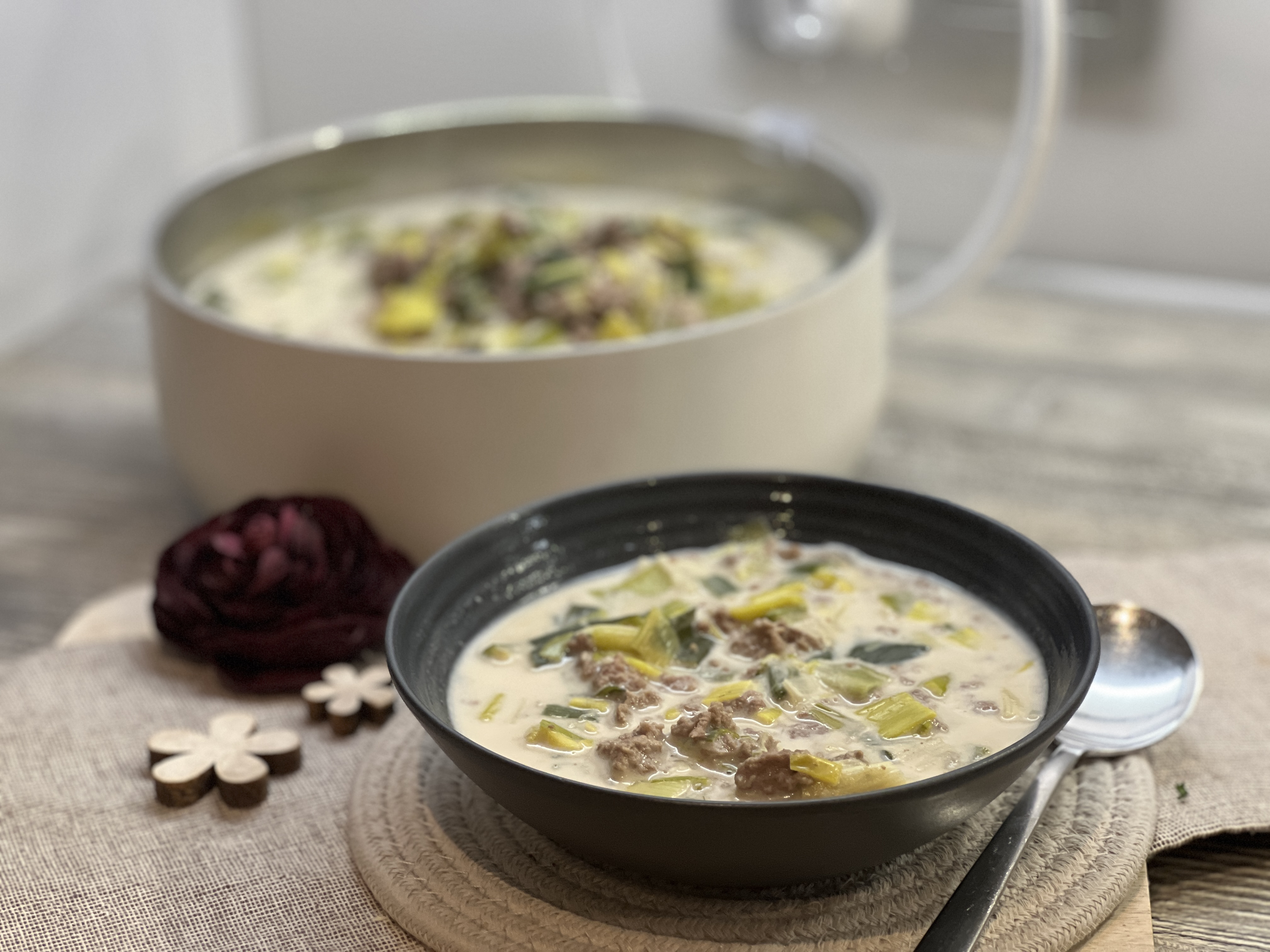 Käse-Lauch-Suppe