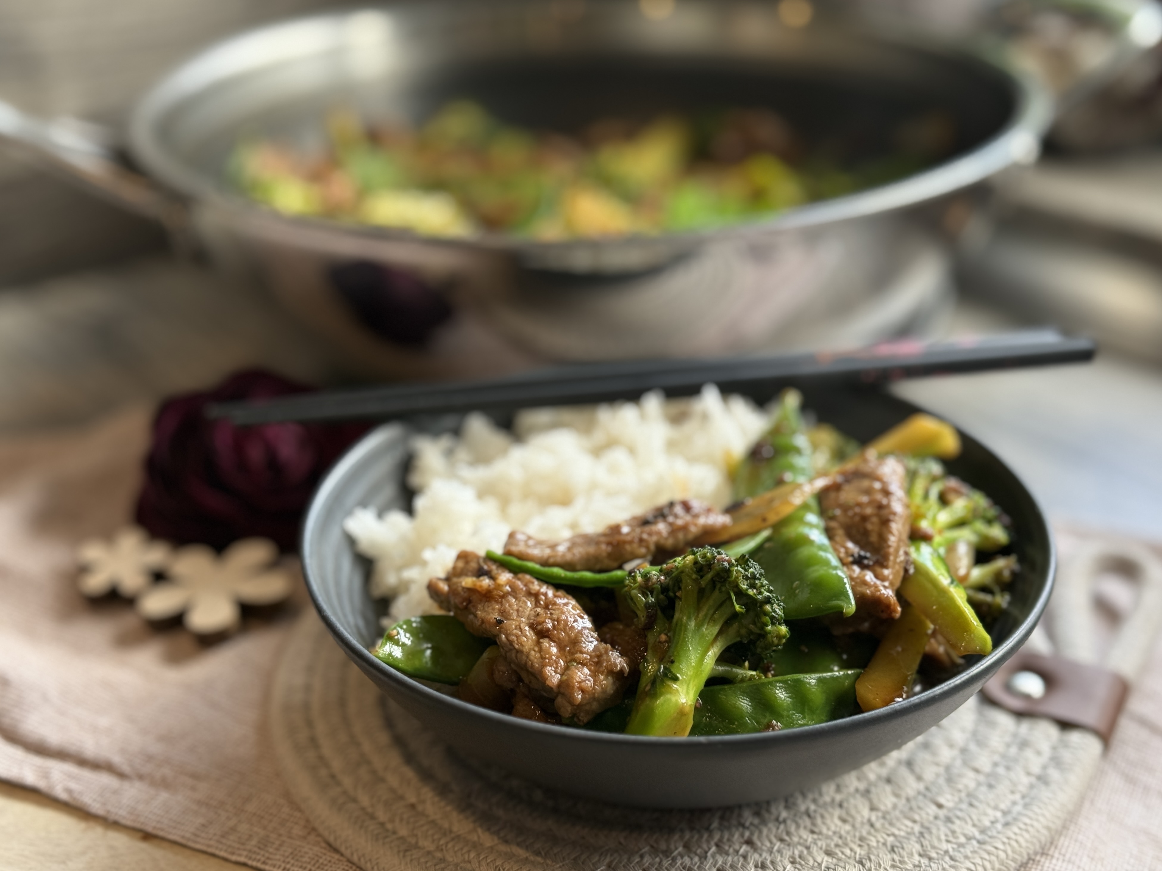 Rindfleisch mit Brokkoli