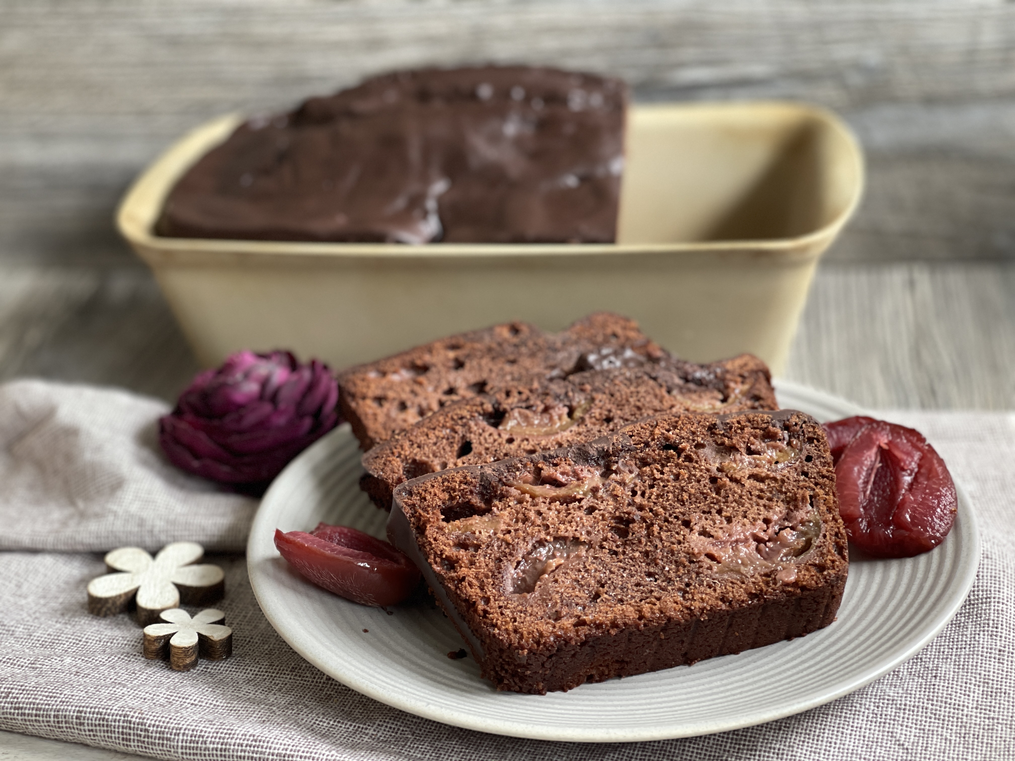Schoko-Pflaumenkuchen
