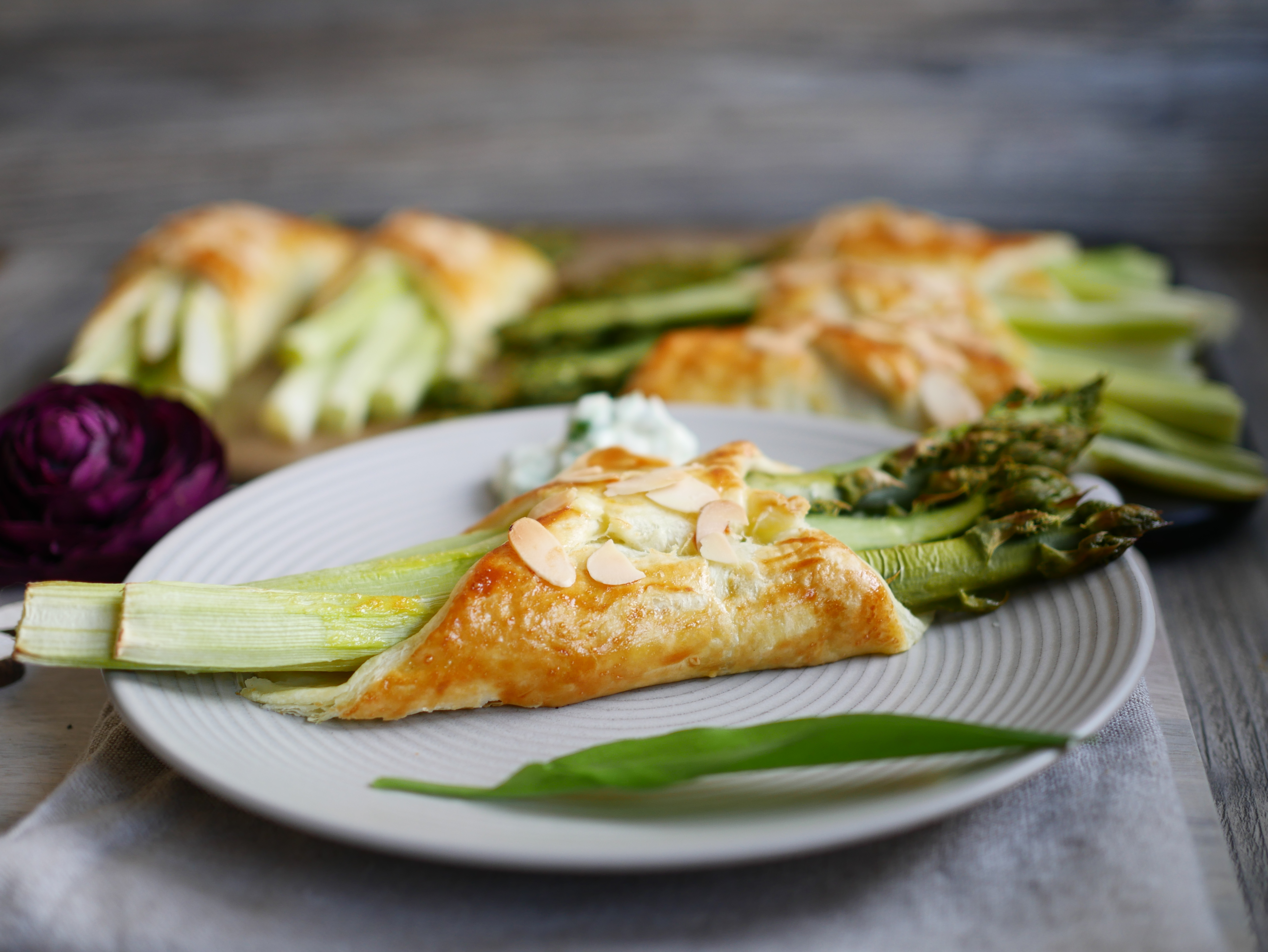 Spargel im Schlafrock